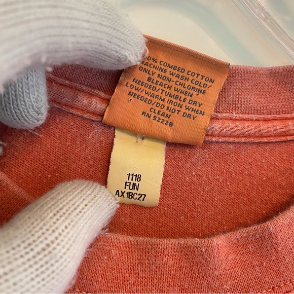 Crazy Shirts Men's Hawaiian Tribal Band Tee T Shirt Tangerine Orange Dyed Large - Picture 4 of 10